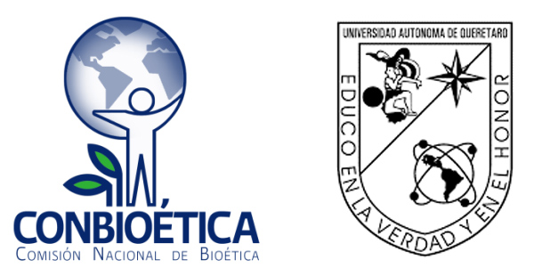 logos de Conbioetica y UAQ